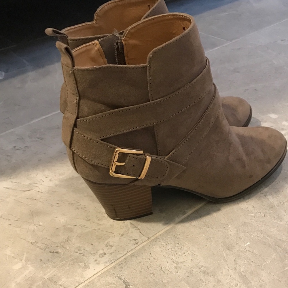 Grey ankle boots
